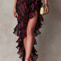 Evelyn Melbourne — floral ruffle midi dress — view 7