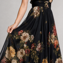 Evelyn Melbourne — floral halter midi dress — view 1