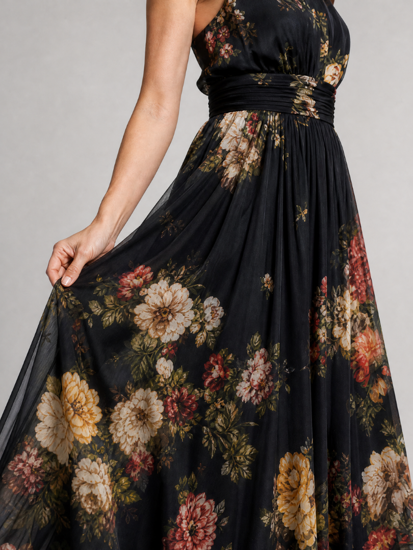 Evelyn Melbourne — floral halter midi dress — view 1