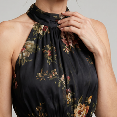 Evelyn Melbourne — floral halter midi dress — view 2