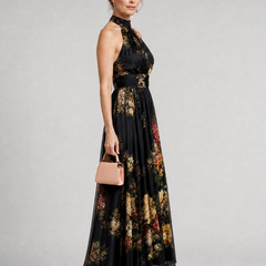 Evelyn Melbourne — floral halter midi dress — view 3