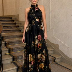 Evelyn Melbourne — floral halter midi dress — view 4