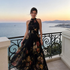 Evelyn Melbourne — floral halter midi dress — view 5