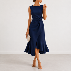 Evelyn Melbourne draped midi dress colour 1