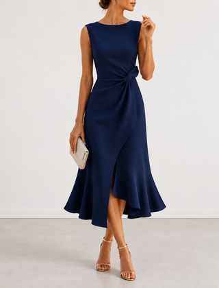 Evelyn Melbourne draped midi dress colour 1