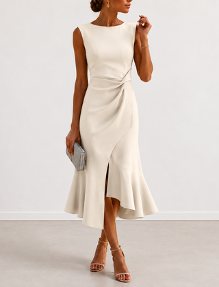 Evelyn Melbourne draped midi dress colour 10
