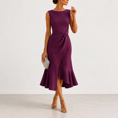 Evelyn Melbourne draped midi dress colour 6