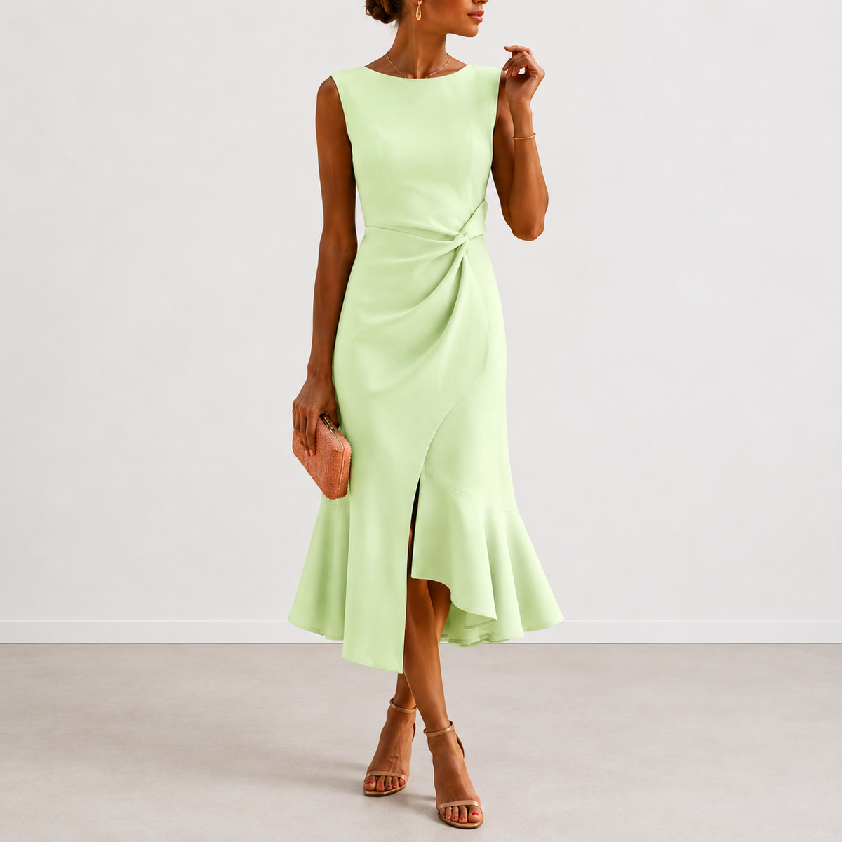 Evelyn Melbourne draped midi dress colour 7