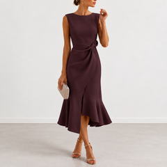 Evelyn Melbourne draped midi dress colour 9