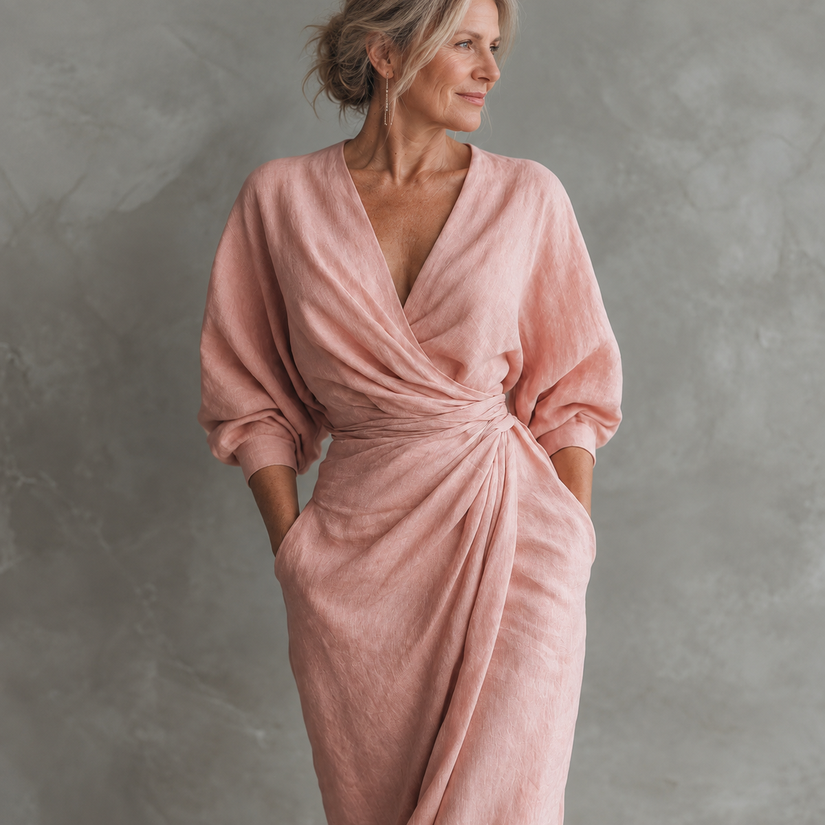 Lorena Maxi Dress with V-Neck