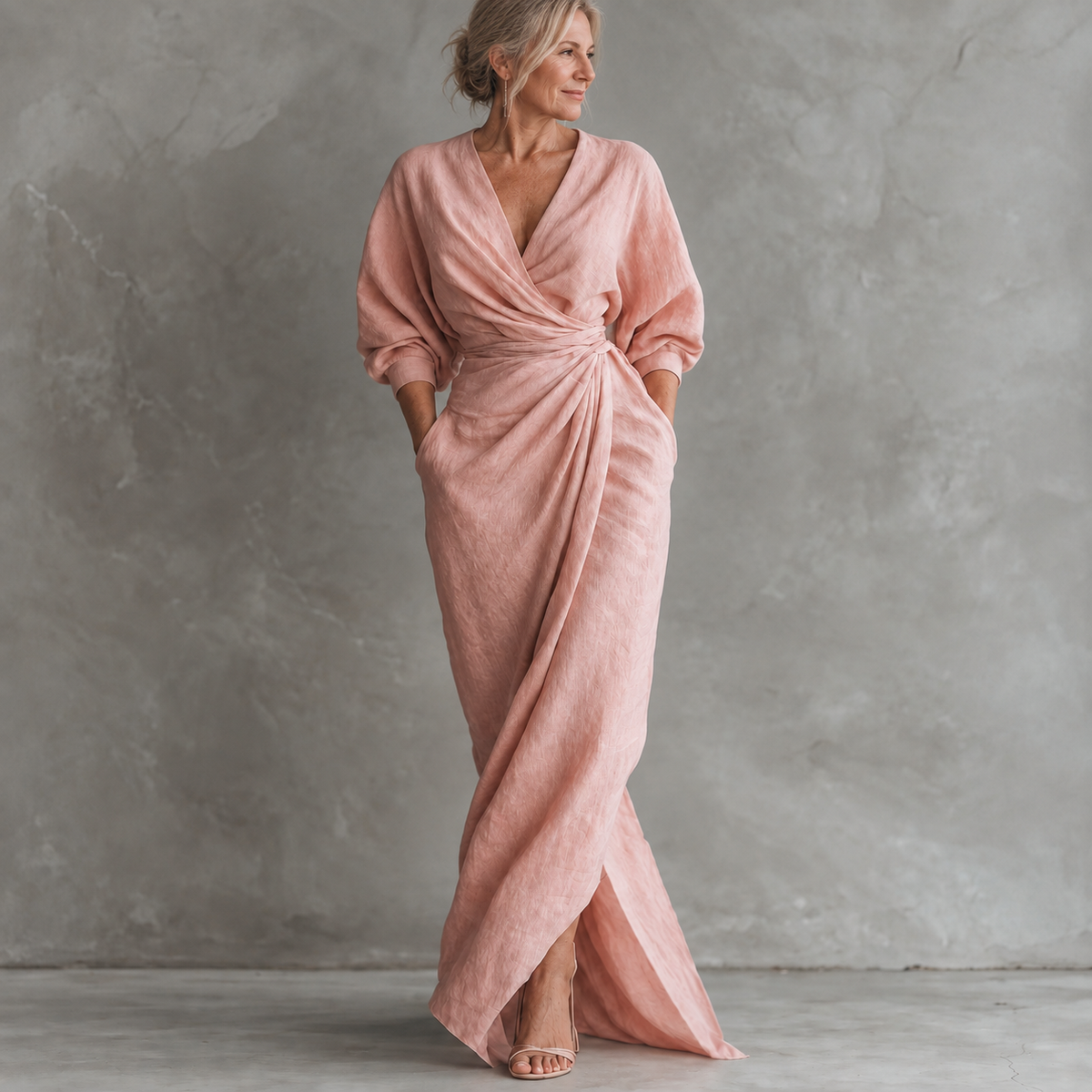 Lorena Maxi Dress with V-Neck