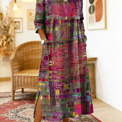 Manuela patchwork print dress