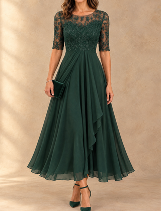 Abella | Lace and Chiffon Dress