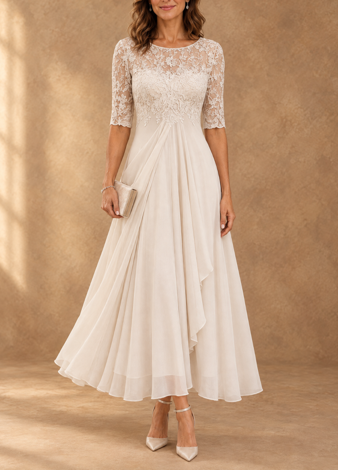 Abella | Lace and Chiffon Dress