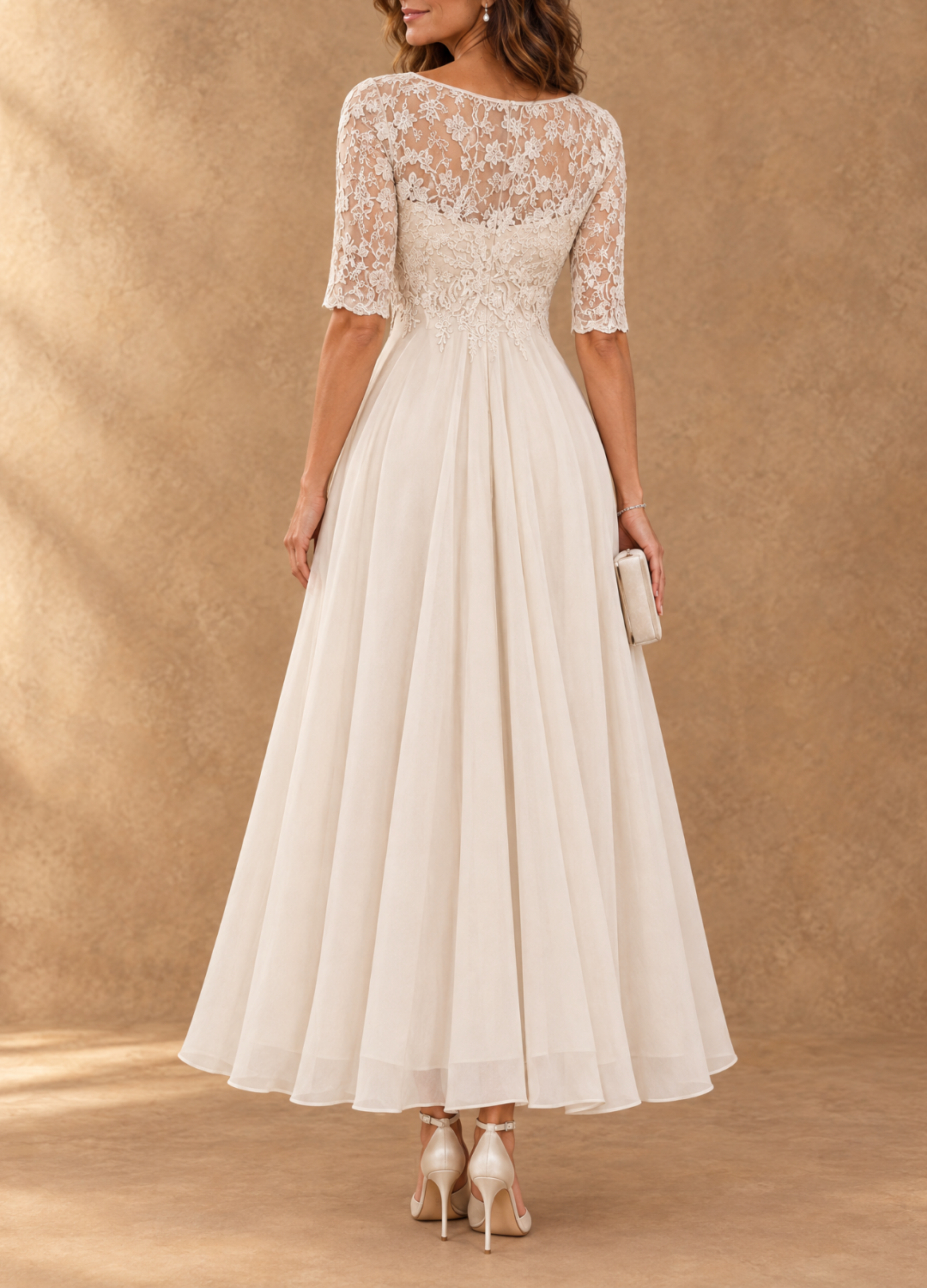 Abella | Lace and Chiffon Dress