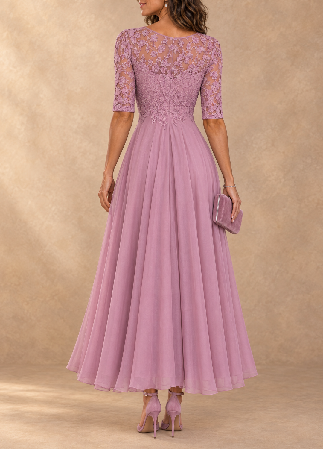 Abella | Lace and Chiffon Dress