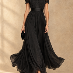 Elia | Gathered Waist Keyhole Maxi Dress