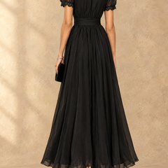 Elia | Gathered Waist Keyhole Maxi Dress