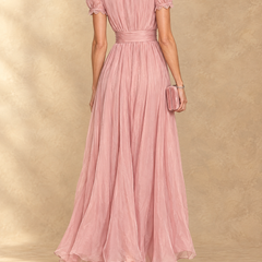 Elia | Gathered Waist Keyhole Maxi Dress