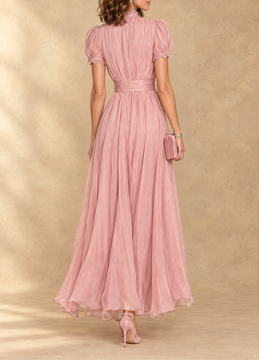 Elia | Gathered Waist Keyhole Maxi Dress