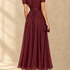 Elia | Gathered Waist Keyhole Maxi Dress
