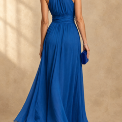 Paula | Halter Neck Chiffon Maxi Dress