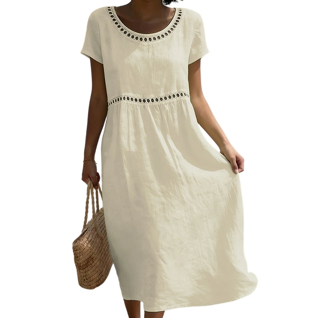 Tera | Elegant Linen Midi Dress