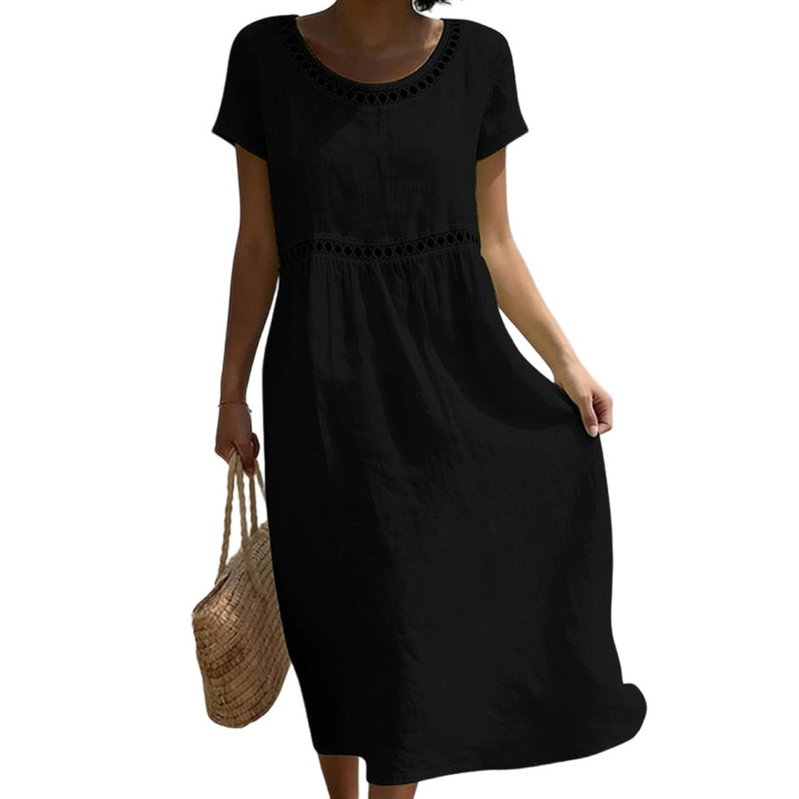 Tera | Elegant Linen Midi Dress